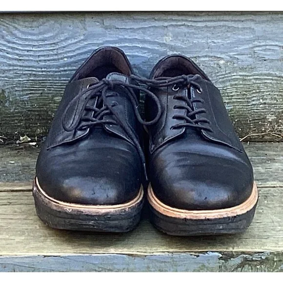 Clarks Women’s Black Leather Oxford Wedge Comfort Lace-Up Shoes Size 9M - Picture 4 of 8